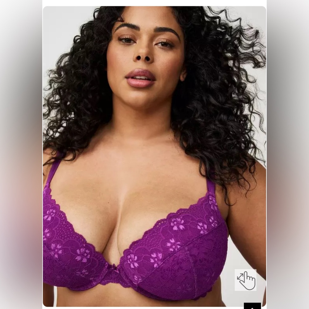 Torrid Purple Lace plunge bra